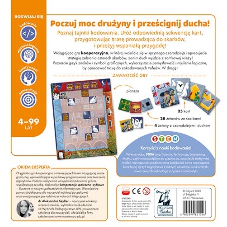 Gra edukacyjna "Zakodowany zamek" dla dzieci 4-10 lat + Nauka podstaw programowania + Gra planszowa na współpracę - 1