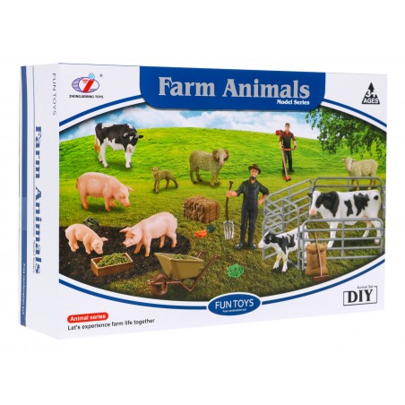 Zestaw farma z figurkami i akcesoriami dla dzieci 3+ Rolnicy + zwierzęta + sprzęt - 1