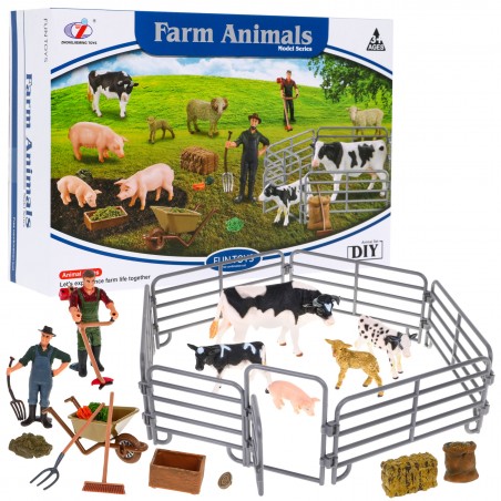 Zestaw farma z figurkami i akcesoriami dla dzieci 3+ Rolnicy + zwierzęta + sprzęt - 5