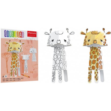 "Żyrafa" kolorowanka-składanka 3D dla dzieci - 1