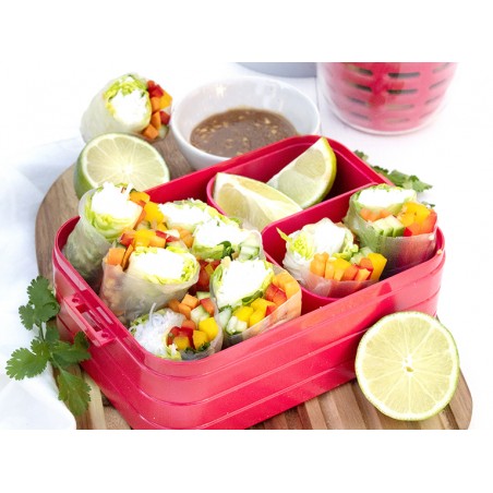 MEPAL Śniadaniówka Lunchbox Bento Midi dla dzieci Nordic Pink 900 ml - 6