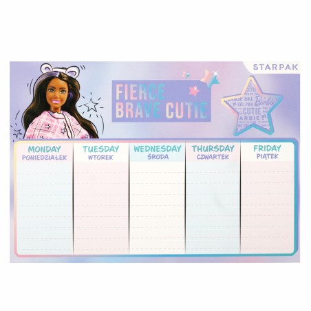 Plan lekcji z tabliczką mnożenia Barbie STARPAK 513953 - 1