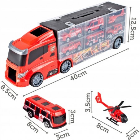 MalPlay Laweta ciężarówka z autami straży pożarnej - 2