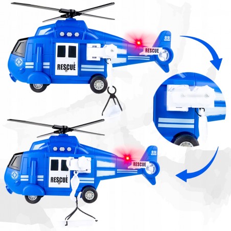 MalPlay Helikopter POLICJA 1:16 dźwięk, światło, projektor - 10