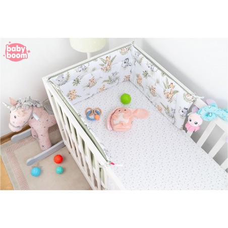 Babyboom dwustronny ochraniacz do łóżeczka dziecięcego Premium 180x30 cm Jungle vibes / oliwka - 4