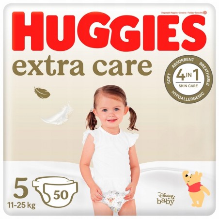 Pieluszki Huggies 5 extra care 11-25kg 150 szt. (zestaw 3x50) - 5
