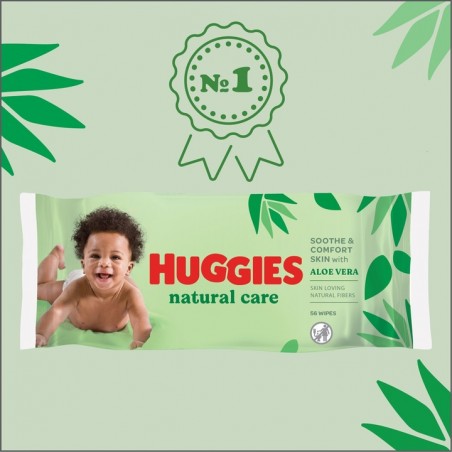 Chusteczki nawilżane Huggies Natural Care 560 szt. (10x56) - 4