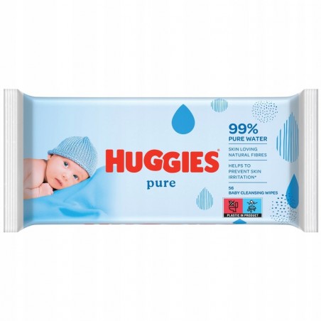 Chusteczki nawilżane Huggies Pure 560 szt. (10x56) - 1