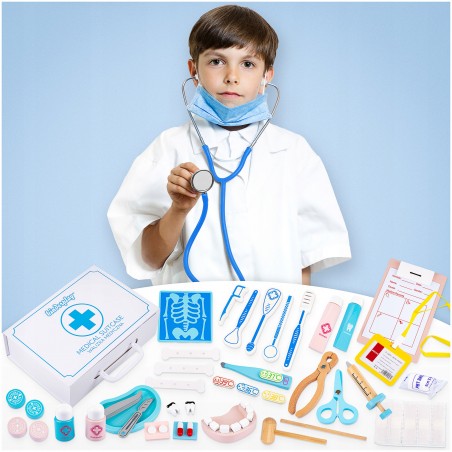 Zestaw małego lekarza dla dzieci doktor pielęgniarka walizka kinderplay - 4