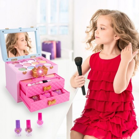 Kuferek kosmetyków paznokci makijaż makeup zestaw dla dziewczynki - 1