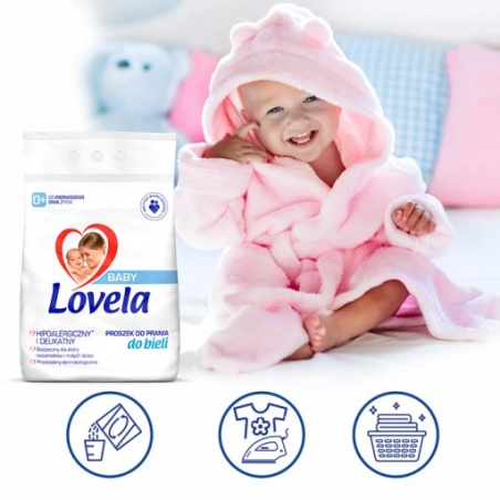 Lovela Baby Hipoalergiczny proszek do prania białego dla dzieci 1,3 kg - 1