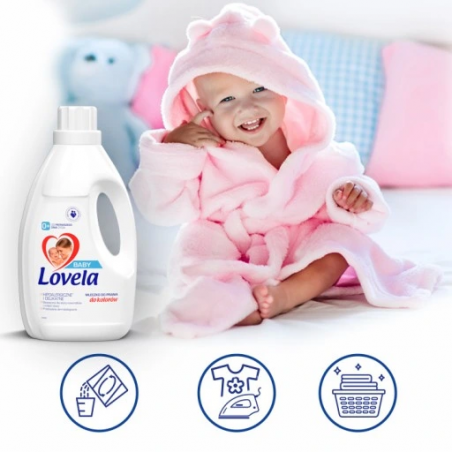 Lovela Baby Mleczko płyn do prania koloru dla niemowląt i dzieci 1,45 l - 1