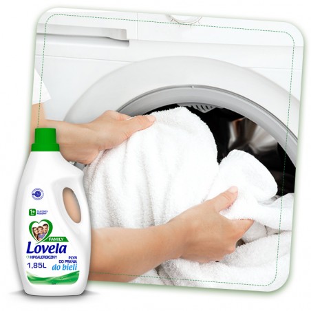 Lovela Family Hipoalergiczny Płyn do prania bieli dla całej rodziny 1,85l - 1