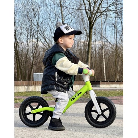 Rowerek Biegowy dla dzieci iKido Nylon LEKKI 1.9kg Zielony - 6