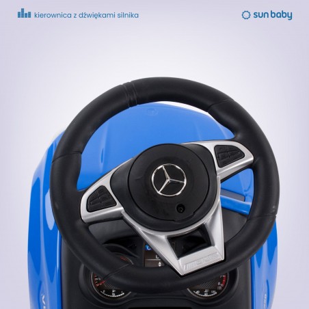 Sun Baby Jeździk pchacz chodzik samochód Mercedes Amg C63 Coupe niebieski - 3