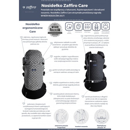 Zaffiro CARE nosidełko ergonomiczne graphite leaves - 2