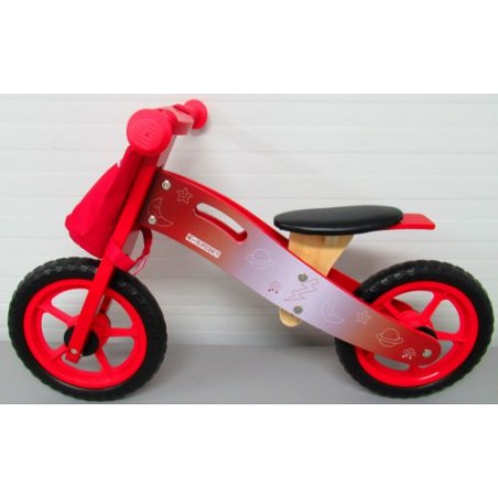 Ragil Rowerek biegowy R10 czerwony  drewniany R-Sport Koła EVA - 1
