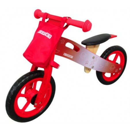 Ragil Rowerek biegowy R10 czerwony  drewniany R-Sport Koła EVA - 3
