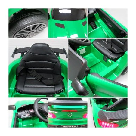 Ragil Mercedes GTR-S zielony  Miękkie koła Eva, miękki fotelik Licencja - 3