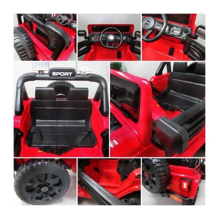 Ragil Duży Jeep X10 czerwony, 2 silniki BUJAK - 14