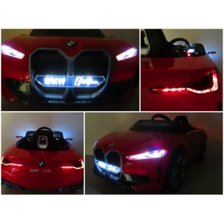 Ragil BMW i4 Czerwony  Auto na akumulator EVA Skóra pilot - 9