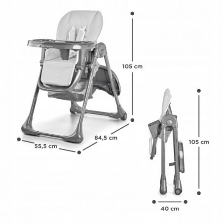 KINDERKRAFT Krzesełko do karmienia TASTEE GREY - 10