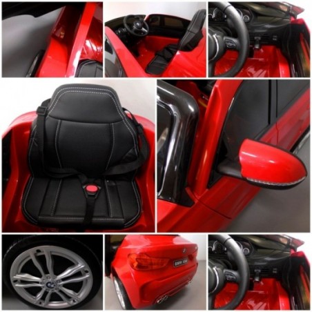 Ragil BMW X6M czerwony Miękkie koła Eva, miękki fotelik Licencja - 22