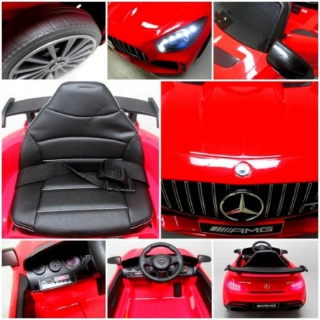 Ragil Mercedes GTR-S czerwony Miękkie koła Eva, miękki fotelik Licencja - 14