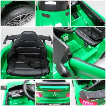 Ragil Mercedes GTR-S zielony  Miękkie koła Eva, miękki fotelik Licencja - 13